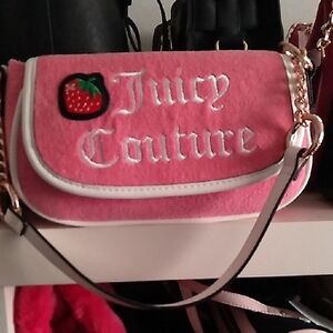 Juicy Couture Pink and White Crossbody Bag